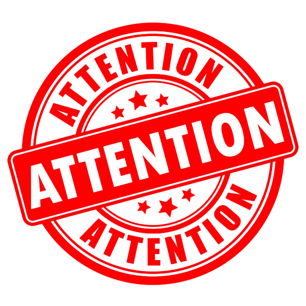 Attention graphic Attention graphic